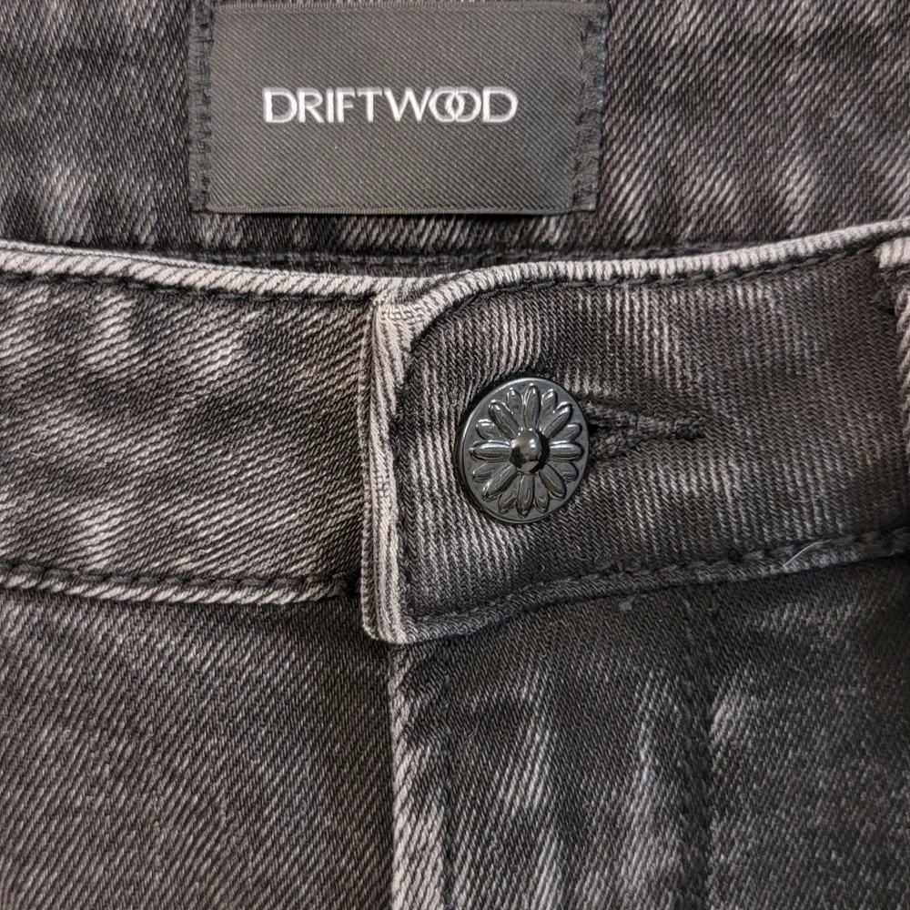 Driftwood‎ Womens Gizelle Embroidered Star Black Skinny Ankle Fit Jeans Size 26